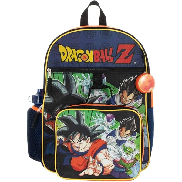 Amazon.com | Dragon Ball Z Boys Backpack | Black & Orange Rucksack